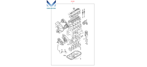 NEW ENGINE DIESEL D4BF COMPLETE HYUNDAI 1991-12